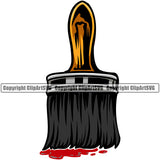 Painting Renovation Paint Brush Color Design Element House Home Improvement Wall Room Painter Repair White Background Renovating Service Work Worker Painter DIY Art Logo Clipart SVG