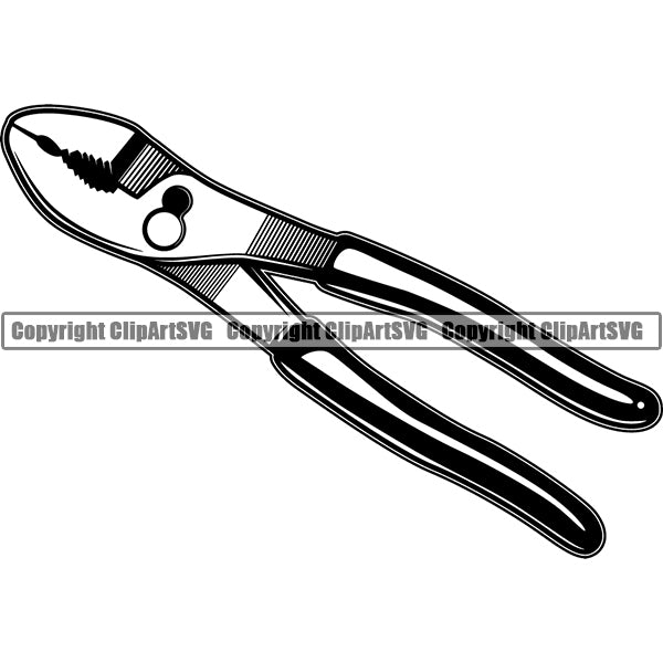 Slip Joint Pliers Design Element Plumber Pipe Service Handyman Equipment Drain House Water Maintenance Bathroom Repair Plumbing Work Kitchen Professional Tool Repairman Clipart SVG