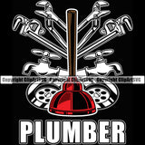 Plumber Quote Black Background Pipe Repair Service Tools Plumbing Work Water Maintenance Bathroom Kitchen Professional Tool Repairman Handyman Equipment Drain House Clipart SVG