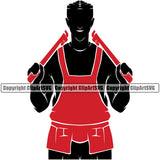Plumber Pipe Repair Service Plumbing Silhouette Holding Wrench Color Design Element Work Kitchen House Water Maintenance Bathroom Professional Tool Repairman Handyman Equipment Drain Clipart SVG