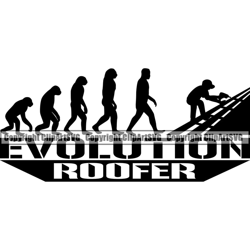 Roofing Roofer Silhouette White Background Design Element Roof Home House Residential Construction Architecture Building Rooftop Work Repair Worker Builder Company Business Logo Clipart SVG