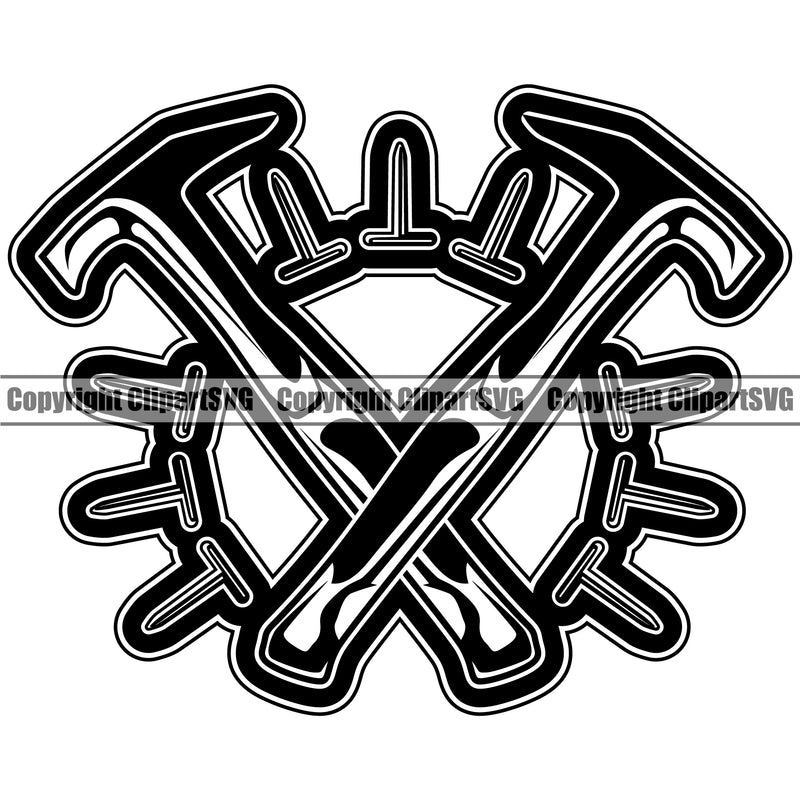 Roofing Hammer Logo Vector Design Element Roofer Roof Home House Residential Construction Architecture Building Rooftop Work Repair Worker Builder Company Business Logo Clipart SVG