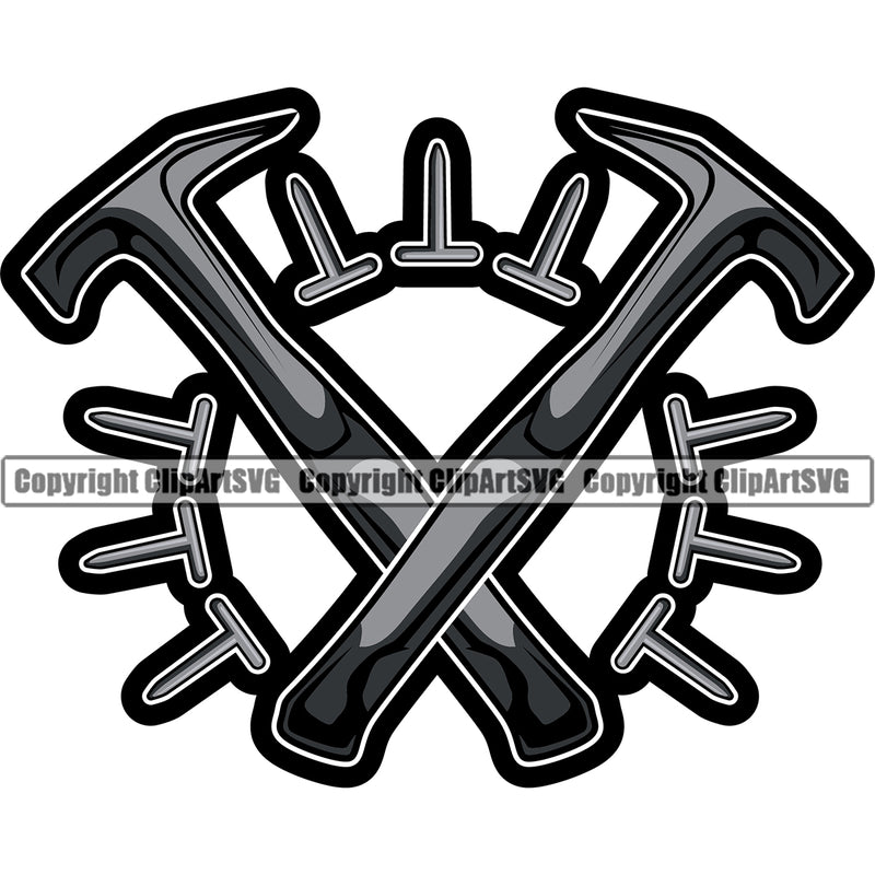 Roofing Hammer Logo Vector Design Element Roofer Roof Home House Residential Construction Architecture Building Rooftop Work Repair Worker Builder Company Business Logo Clipart SVG