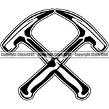 Roofing Hammer Crossed Vector Design Element White Background Roofer Roof Home House Residential Construction Architecture Building Rooftop Work Repair Worker Builder Company Business Logo Clipart SVG