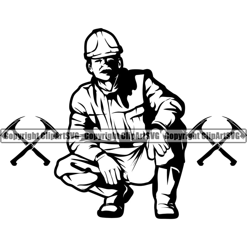 Roofing Roofer Roof Man Sitting Crossed Hammer Vector Design Element Home House Residential Construction Architecture Building Rooftop Work Repair Worker Builder Company Business Logo Clipart SVG