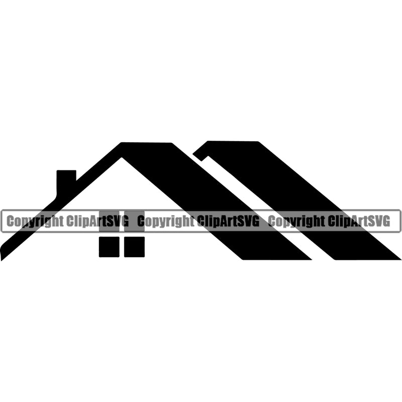 Roofing Roofer Roof Home White Background Silhouette Color Design Element House Residential Construction Architecture Building Rooftop Work Repair Worker Builder Company Business Logo Clipart SVG