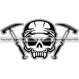 Skull Skeleton Head Side Hammer Vector Design Element Roofing Roofer Roof White Background Home House Residential Construction Architecture Building Rooftop Work Repair Worker Builder Company Business Logo Clipart SVG