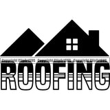 Roofing Quote Color Vector Design Element Roofer Roof Home House Residential Construction Architecture Building Rooftop Work Repair Worker Builder Company Business Logo Clipart SVG