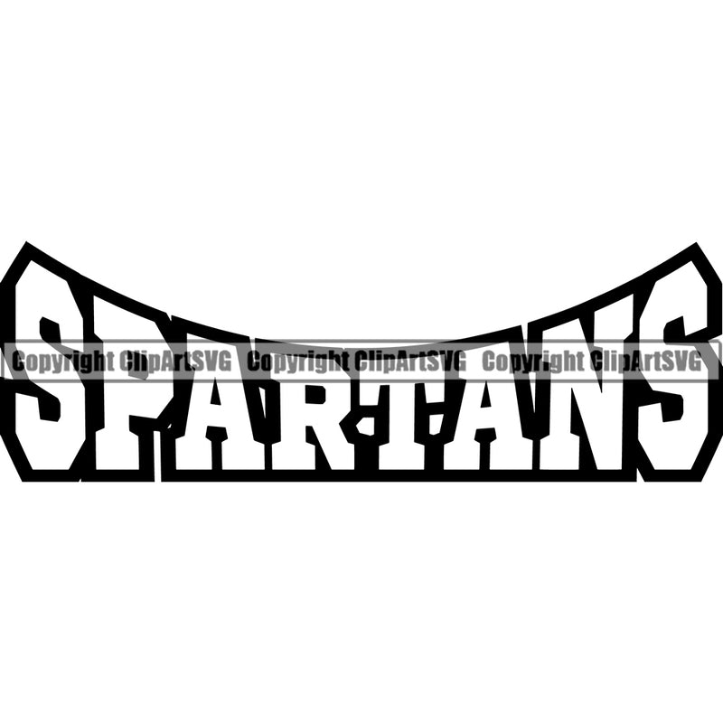 Spartans Battle Helmet Spartan Warrior Sign Fight Viking Barbarian Medieval War Fighter Mascots Sports Team School Mascot Game Fantasy eSport Animal Emblem Badge Logo Symbol Clipart SVG