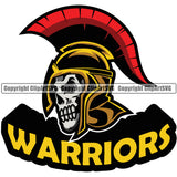 Warriors Battle Red Skin Colorful Helmet Sideview Skeleton Warrior Sign Fight Viking Barbarian Medieval War Fighter Mascots Sports Team School Mascot Game Fantasy eSport Animal Emblem Badge Logo Symbol Clipart SVG