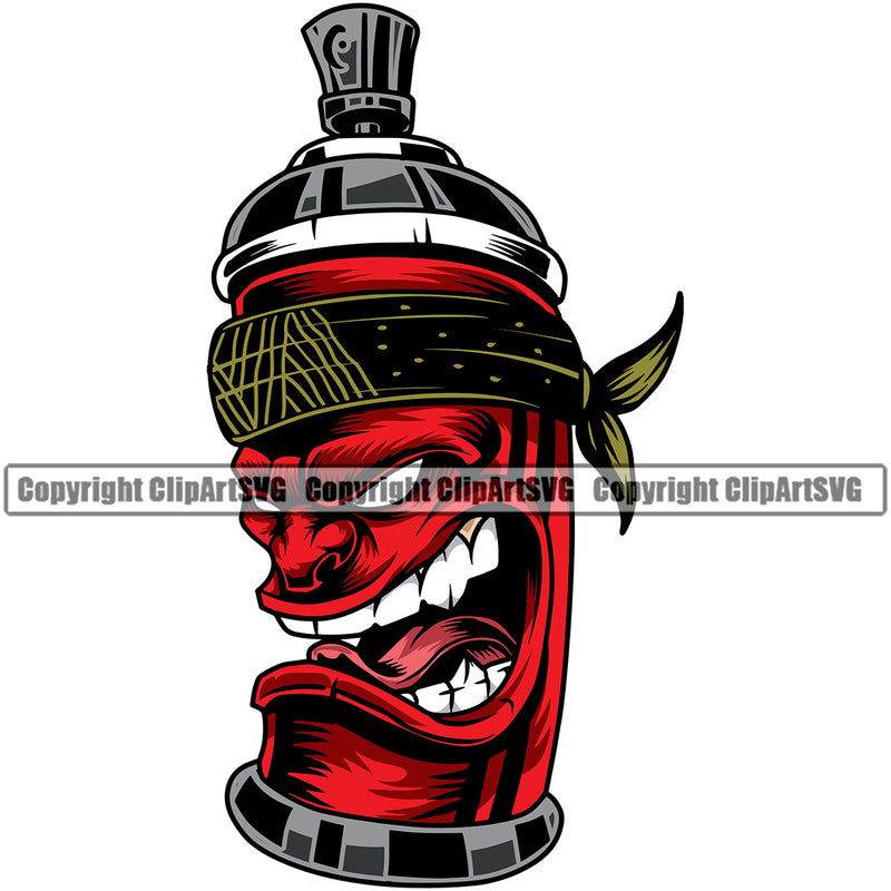 Painting Spray Angry Character Color Design Element White Background Renovation Paint House Home Improvement Wall Room Painter Repair Renovating Service Work Worker Painter DIY Art Logo Clipart SVG