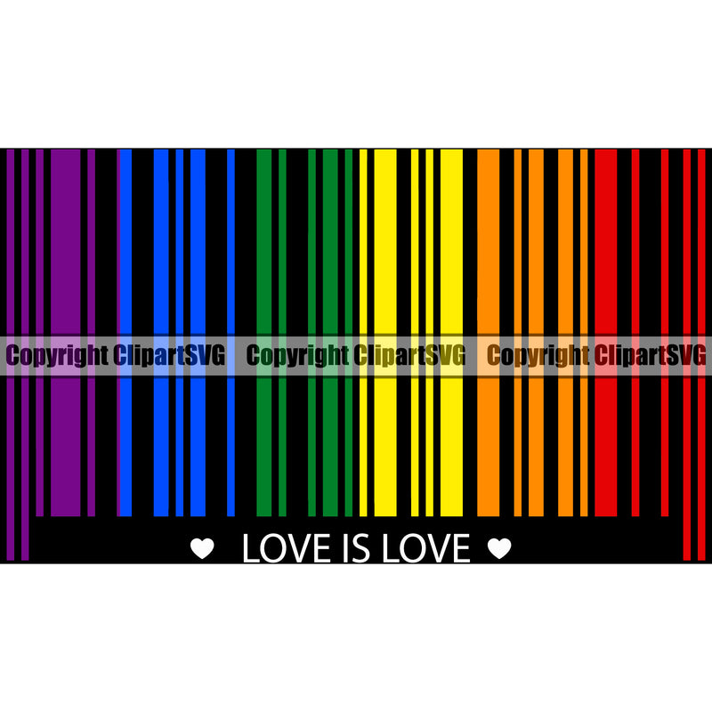 People Gay Barcode Vector Color Design Element Black Background Homosexual LGBT Happy Love People Rainbow LGBTQ Pride Proud Lesbian Bisexual Transgender Rights Art Logo Clipart SVG