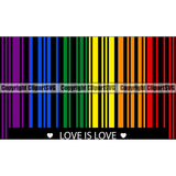 People Gay Barcode Vector Color Design Element Black Background Homosexual LGBT Happy Love People Rainbow LGBTQ Pride Proud Lesbian Bisexual Transgender Rights Art Logo Clipart SVG