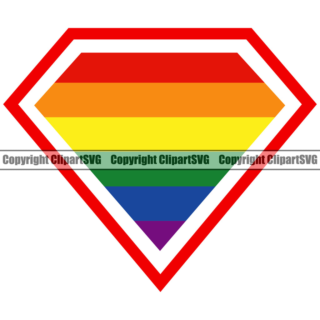 People Gay Symbol Diamond Color Design Element White Background Homosexual LGBT Happy Love People Rainbow LGBTQ Pride Proud Lesbian Bisexual Transgender Rights Art Logo Clipart SVG