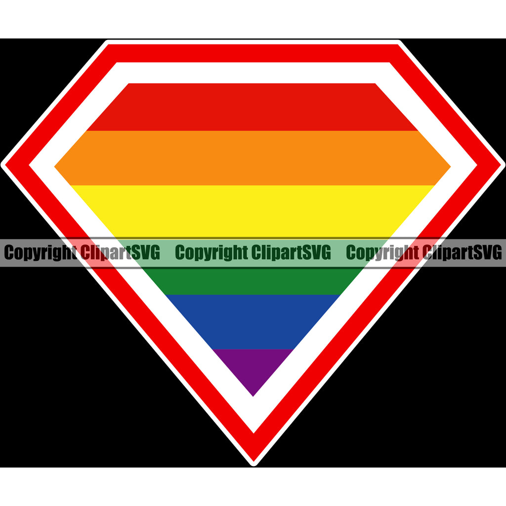 People Gay Symbol Diamond Color Design Element Black Background Homosexual LGBT Happy Love People Rainbow LGBTQ Pride Proud Lesbian Bisexual Transgender Rights Art Logo Clipart SVG