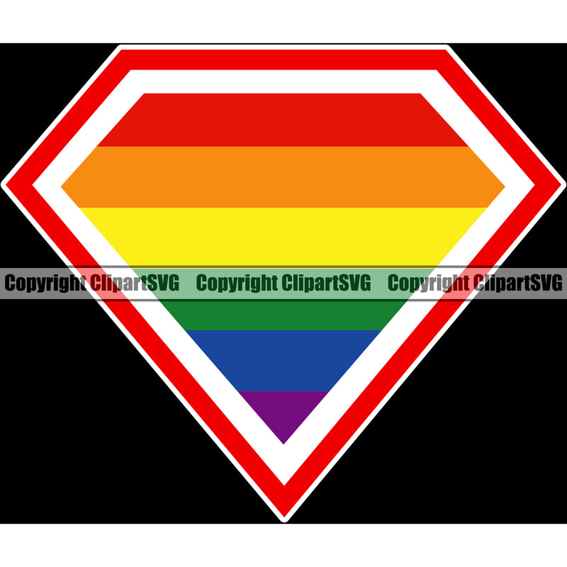 People Gay Symbol Diamond Color Design Element Black Background Homosexual LGBT Happy Love People Rainbow LGBTQ Pride Proud Lesbian Bisexual Transgender Rights Art Logo Clipart SVG