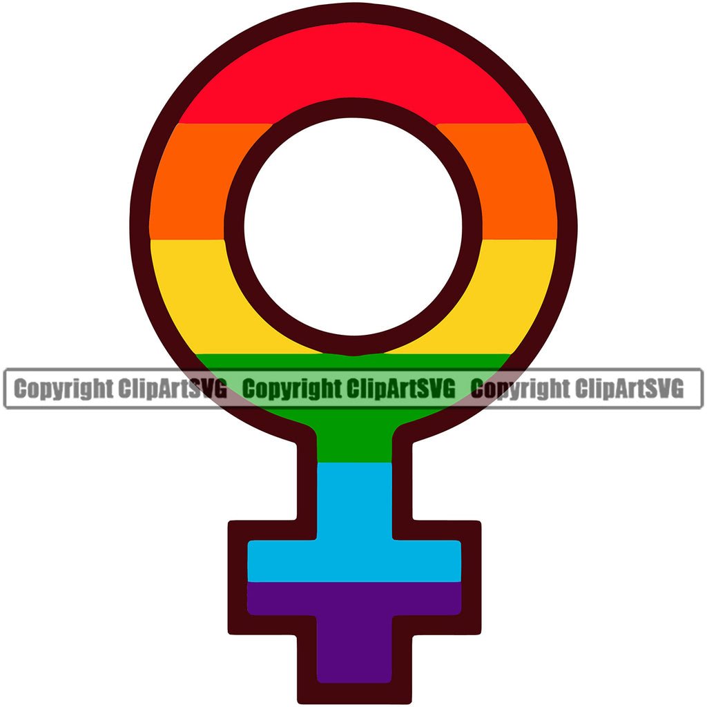 Gay People Female Symbol Vector Design Element Homosexual LGBT Happy Love People Rainbow LGBTQ Pride Proud Lesbian Bisexual Transgender Rights Art Logo Clipart SVG