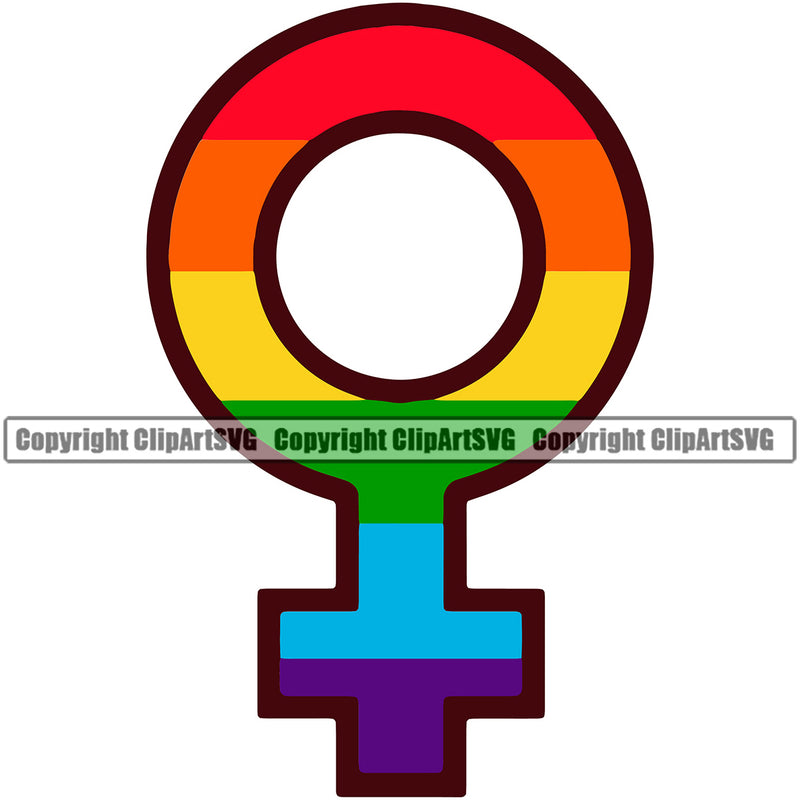 Gay People Female Symbol Vector Design Element Homosexual LGBT Happy Love People Rainbow LGBTQ Pride Proud Lesbian Bisexual Transgender Rights Art Logo Clipart SVG