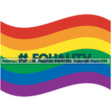 Equality Color Quote Gay People Equality Hashtag Vector Rainbow Color Design Element Homosexual LGBT Happy Love People Rainbow LGBTQ Pride Proud Lesbian Bisexual Transgender Rights Art Logo Clipart SVG