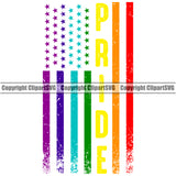 Pride Color Quote People Gay Symbol USA Flag United State Design Element White Background Homosexual LGBT Happy Love People Rainbow LGBTQ Pride Proud Lesbian Bisexual Transgender Rights Art Logo Clipart SVG