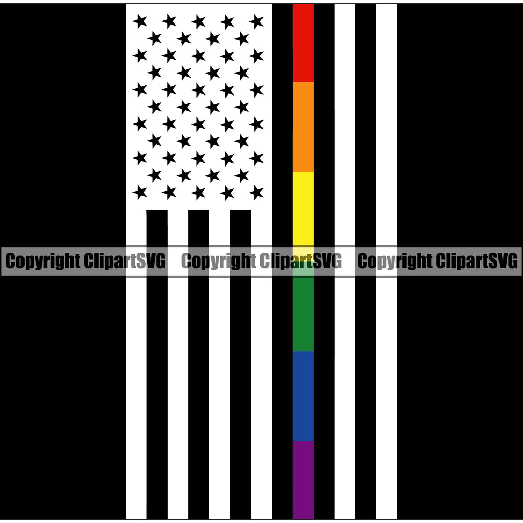 People Gay Stripe Symbol Black Background Design Element Homosexual LGBT Happy Love People Rainbow LGBTQ Pride Proud Lesbian Bisexual Transgender Rights Art Logo Clipart SVG