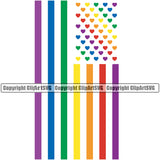 Color People Gay Flag Symbol Design Element Heart Design White Background Homosexual LGBT Happy Love People Rainbow LGBTQ Pride Proud Lesbian Bisexual Transgender Rights Art Logo Clipart SVG