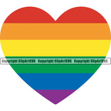 People Gay Heart Color Design Element Homosexual LGBT Happy Love People Rainbow LGBTQ Pride Proud Lesbian Bisexual Transgender Rights Art Logo Clipart SVG