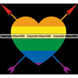 People Gay Heart Arrow Design Element Black Background Homosexual LGBT Happy Love People Rainbow LGBTQ Pride Proud Lesbian Bisexual Transgender Rights Art Logo Clipart SVG