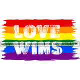 Love Wims Color Quote Rainbow Design Element Gay White Background Homosexual LGBT Happy Love People Rainbow LGBTQ Pride Proud Lesbian Bisexual Transgender Rights Art Logo Clipart SVG