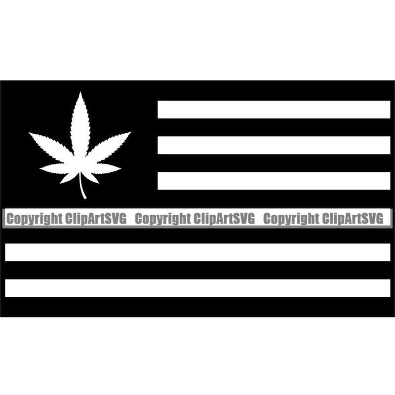Marijuana Sign On Flag Gay People USA Flag United State Flag Design Element Black And White Color Homosexual LGBT Happy Love People Rainbow LGBTQ Pride Proud Lesbian Bisexual Transgender Rights Art Logo Clipart SVG