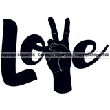 Love Black Color Quote With Hand Sign Design Element Vector People Gay Homosexual LGBT Happy Love People Rainbow LGBTQ Pride Proud Lesbian Bisexual Transgender Rights Art Logo Clipart SVG