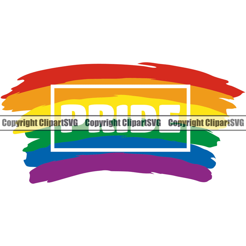 Pride Color Quote Rainbow Color Design Element White Background Vector Gay Homosexual LGBT Happy Love People Rainbow LGBTQ Pride Proud Lesbian Bisexual Transgender Rights Art Logo Clipart SVG