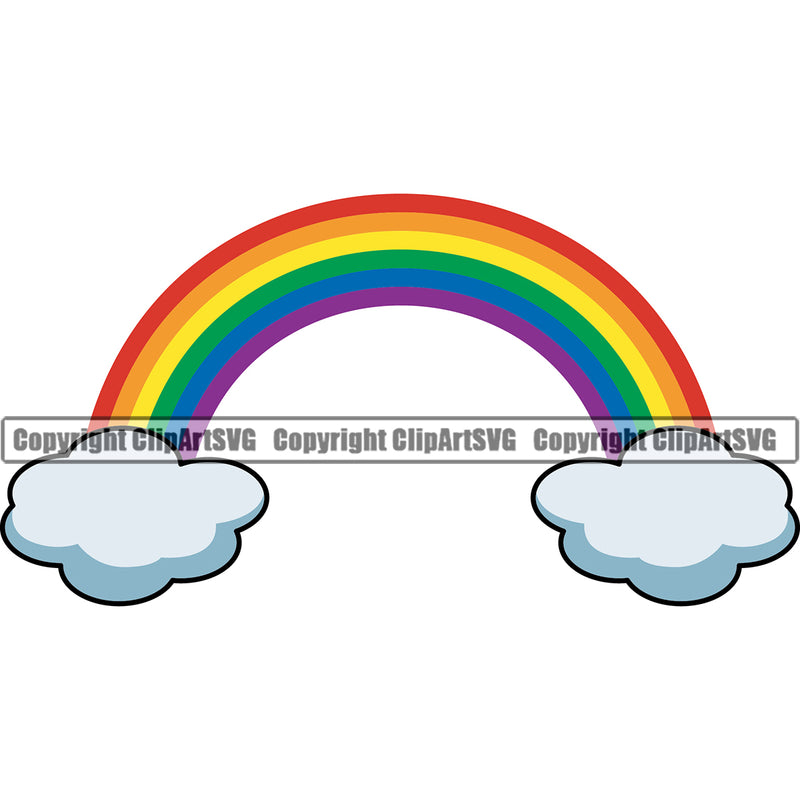 People Gay Rainbow Clouds Color Design Element Homosexual LGBT Happy Love People Rainbow LGBTQ Pride Proud Lesbian Bisexual Transgender Rights Art Logo Clipart SVG