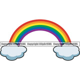 People Gay Rainbow Clouds Color Design Element Homosexual LGBT Happy Love People Rainbow LGBTQ Pride Proud Lesbian Bisexual Transgender Rights Art Logo Clipart SVG