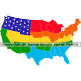 People Gay USA Flag United State Color Map Design Element White Background Homosexual LGBT Happy Love People Rainbow LGBTQ Pride Proud Lesbian Bisexual Transgender Rights Art Logo Clipart SVG