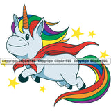 People Gay Unicorn Color Body Smile Face And Star Design Element White Background Homosexual LGBT Happy Love People Rainbow LGBTQ Pride Proud Lesbian Bisexual Transgender Rights Art Logo Clipart SVG