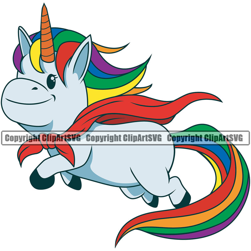 Unicorn Color Body Design Element People Gay Vector White Background Homosexual LGBT Happy Love People Rainbow LGBTQ Pride Proud Lesbian Bisexual Transgender Rights Art Logo Clipart SVG