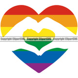 People Gay Heart Color Design Element Homosexual LGBT Happy Love People White Background Rainbow LGBTQ Pride Proud Lesbian Bisexual Transgender Rights Art Logo Clipart SVG