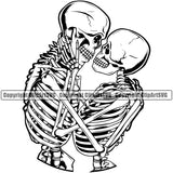 White Background Skull Skeleton People Couple Love Vector Black Circle Design Element Death Head Skeleton Dead Face Horror Human Bone Evil Tattoo Grunge Scary Gothic Art Logo Clipart SVG