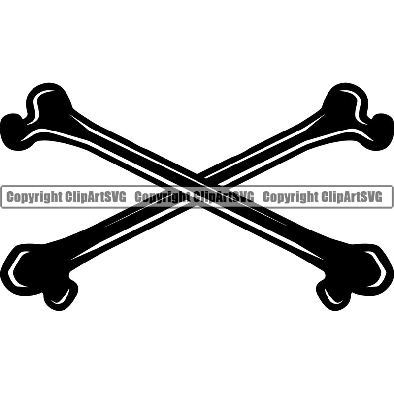 People Skull Crossbones Black Color Design Element White Background Death Head Skeleton Dead Face Horror Human Bone Evil Tattoo Grunge Scary Gothic Art Logo Clipart SVG