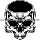 Skull Skeleton Black And White Half Face And Hole Head Design Element BW Death Head Skeleton Dead Face Horror Human Bone Evil Tattoo Grunge Scary Gothic Art Logo Clipart SVG