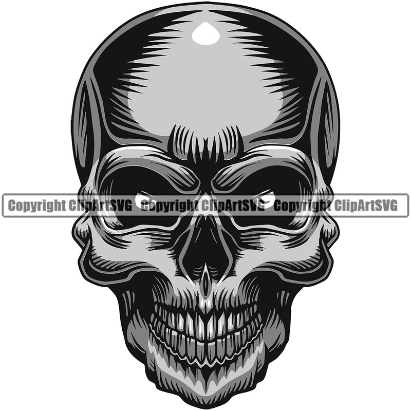 Black And White Skull Skeleton Head Design Element Death Head Skeleton Dead Face Horror Human Bone Evil Tattoo Grunge Scary Gothic Art Logo Clipart SVG