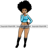 Black Woman One Eye Close African American Lady Afro Hair Style Design Element White Background Nubian Queen Cartoon Character Cute Female Afro Pretty Girl Art Logo Clipart SVG