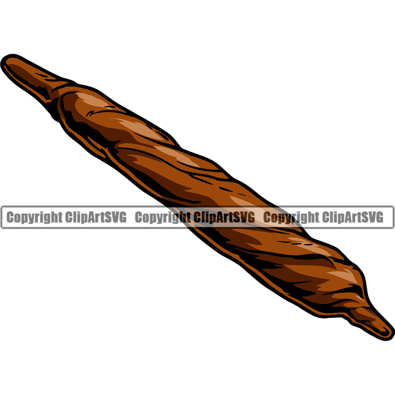 Brown Color Marijuana Single Joint White Background Design Element Legalize Pot Organic Leaf Medical Medicine Health Herb Plant Cannabis Hemp Drug Grass Weed THC Legal Art Logo Clipart SVG