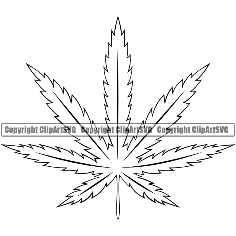 Black And White Smoking Marijuana leaf Legalize Pot Organic Leaf Medical Medicine Health Herb Plant Cannabis Hemp Drug Grass Weed THC Legal Art Logo Clipart SVG
