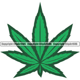 Green Color Marijuana Leaf White Background Design Element Legalize Pot Organic Leaf Medical Medicine Health Herb Plant Cannabis Hemp Drug Grass Weed THC Legal Art Logo Clipart SVG