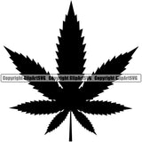 Marijuana Leaf Black Color Silhouette Design Element Legalize Pot Organic Leaf Medical Medicine Health Herb Plant Cannabis Hemp Drug Grass Weed THC Legal Art Logo Clipart SVG