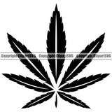 Marijuana Leaf Legalize Pot Organic Leaf Medical Medicine Health Herb Black And White Color Plant Cannabis Hemp Drug Grass Weed THC Legal Art Logo Clipart SVG