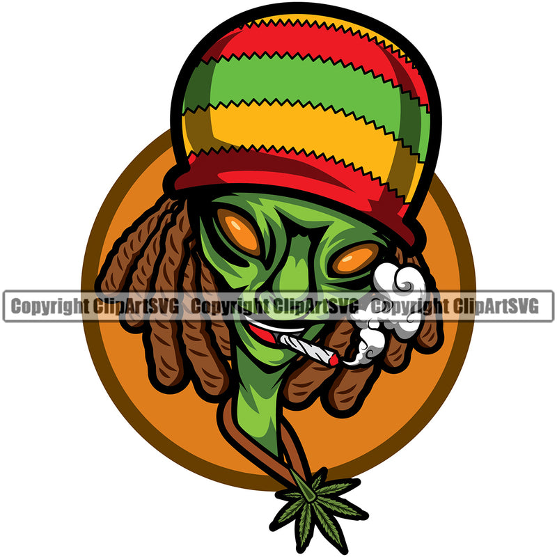 Marijuana Leaf Aline Smoking Color Logo Design Element Legalize Pot Organic White Background Leaf Medical Medicine Health Herb Plant Cannabis Hemp Drug Grass Weed THC Legal Art Logo Clipart SVG