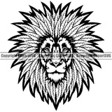 Lion Face Marijuana Leaf Black And White Color Design Element Legalize Pot Organic Leaf Medical Medicine Health Herb Plant Cannabis Hemp Drug Grass Weed THC Legal Art Logo Clipart SVG